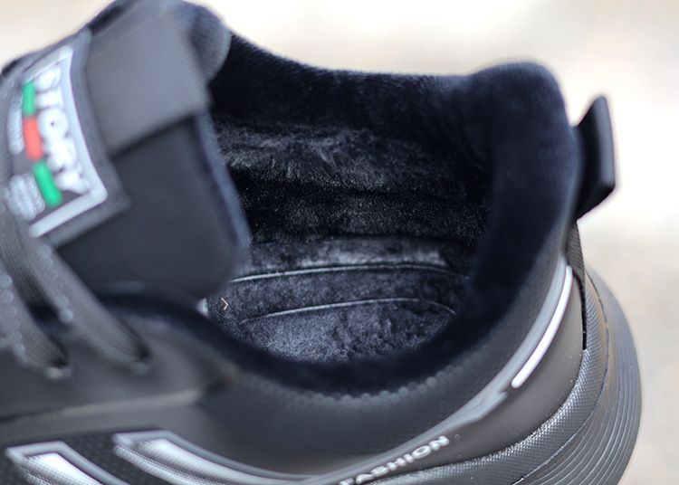 Zapatillas deportivas de invierno ShoeVault para hombre, de piel, con forro polar, doble capa de algodón, antideslizantes, impermeables, estilo casual._voghion.com