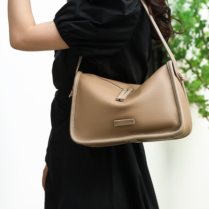 Frauen Einkaufstasche Hohe Qualität Echtes Leder frauen Schulter Umhängetasche Designer Einfarbig Rindsleder Weibliche Messenger_voghion.com