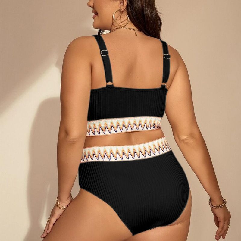 Commercio all'ingrosso di produttori di costumi da bagno da donna in bikini diviso a vita alta di grandi dimensioni sexy da donna_voghion.com