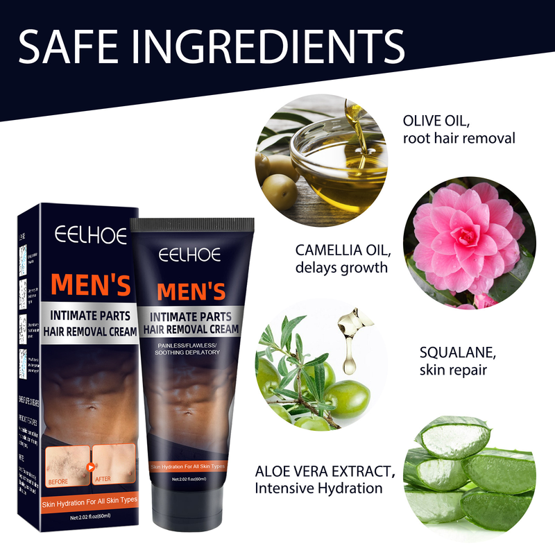 2024 New Men's Cream Full Body Warm And Non Irritating Chest Smooth Underarm Hair Removal For Legs_voghion.com