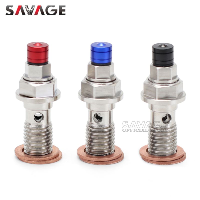 Motorrad Caliper Banjo Bolt Air Bleed Edelstol Brems Cyder Ueleg Schlauch Schrauwen Nippel Cap Stëbs_voghion.com