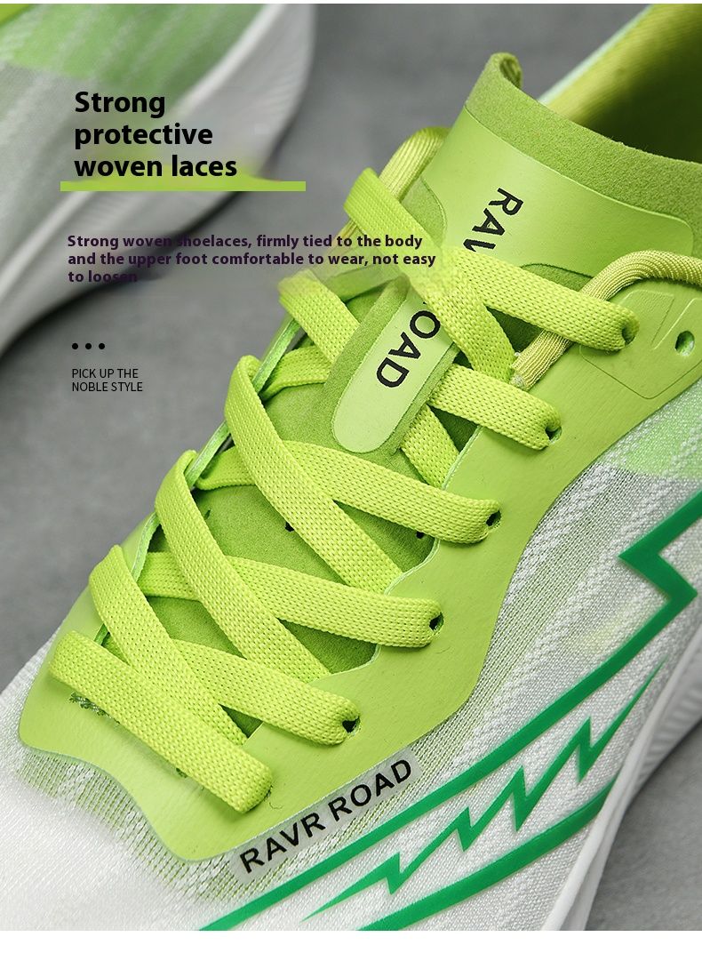 Zapatillas de running de carreras de carbono auténtico para hombre, ultraligeras y con amortiguación, de malla fina, para caminar._voghion.com