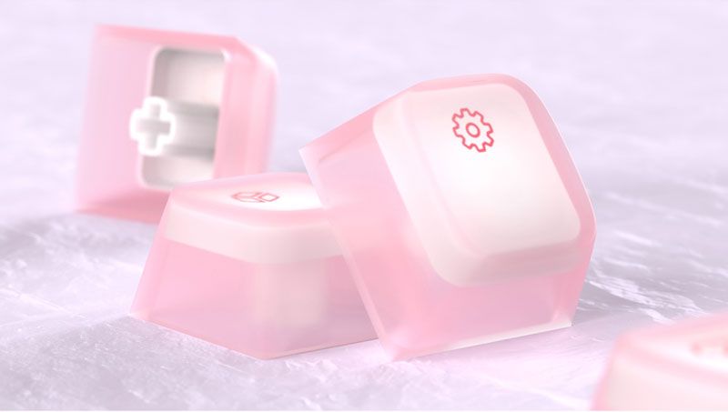 Tastiera meccanica comoda con tasti in silicone morbido stile lupo, originale, ad alta velocità, Herji Nogi Pudding Jelly_voghion.com