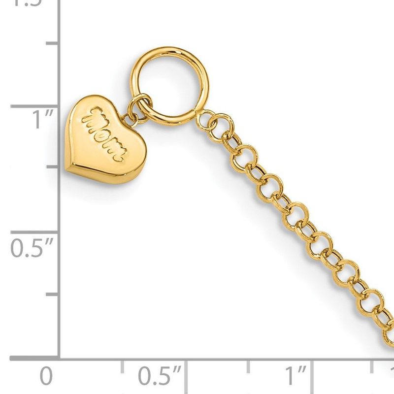14k Puffed Mom Heart Toggle Bracelet_voghion.com
