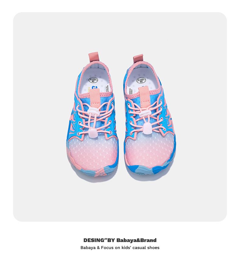 XD-YS50821 Girls' Sports Sandals, Summer New Children's Casual Breathable Running Shoes, Boys' Thin Single Mesh Shoes_voghion.com