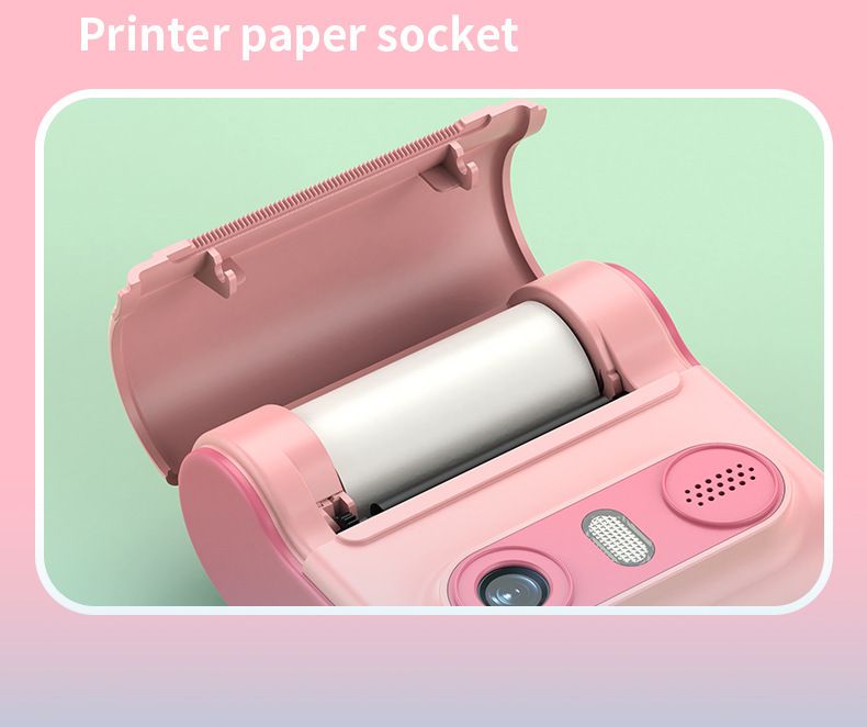 【Alta calidad】Cámara digital de alta definición con impresión instantánea para niños con lente dual única_voghion.com