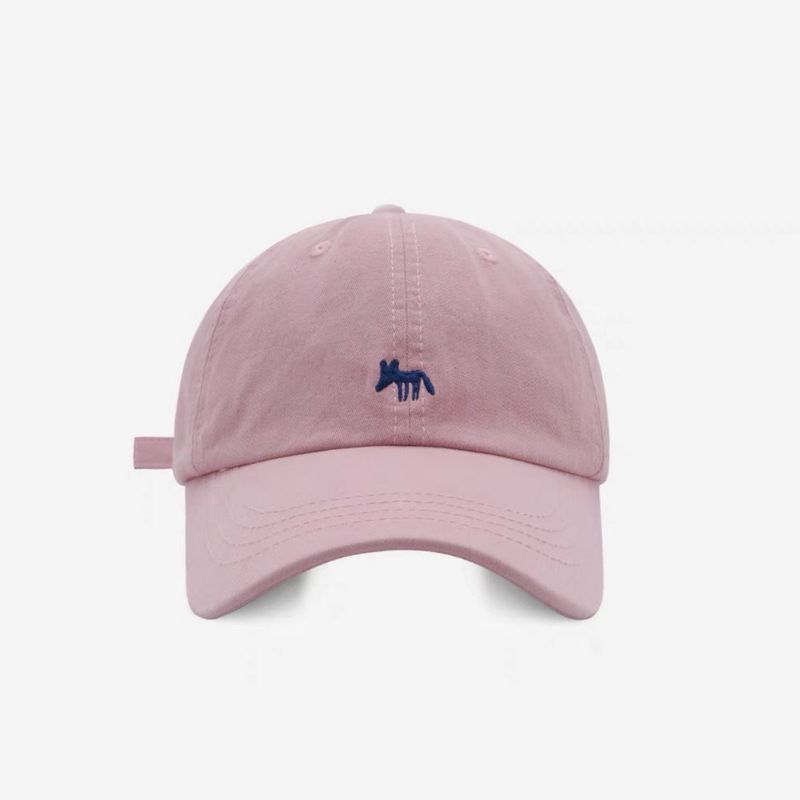 Cute Versatile Little Fox Embroidered Baseball Unisex Spring Summer Korean Street Fashion Duckbill Cap Face Slimming_voghion.com