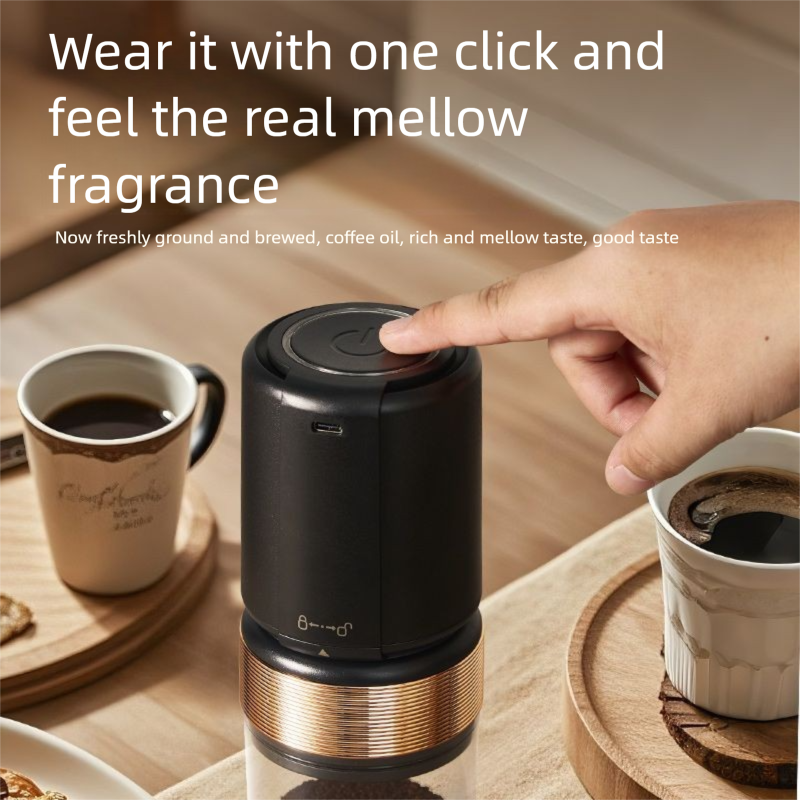 Zhigao Electric Bean Household Fully Automatic Small Portable Coffee Machine Grinder_voghion.com