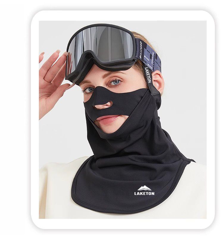 Ski-Gesichtsschutz, Winter, winddicht, kältebeständig, Fahrradkopfbedeckung, V-Face, Fleece-gefüttert, warm, atmungsaktiv, wärmer, Halsmanschette für_voghion.com