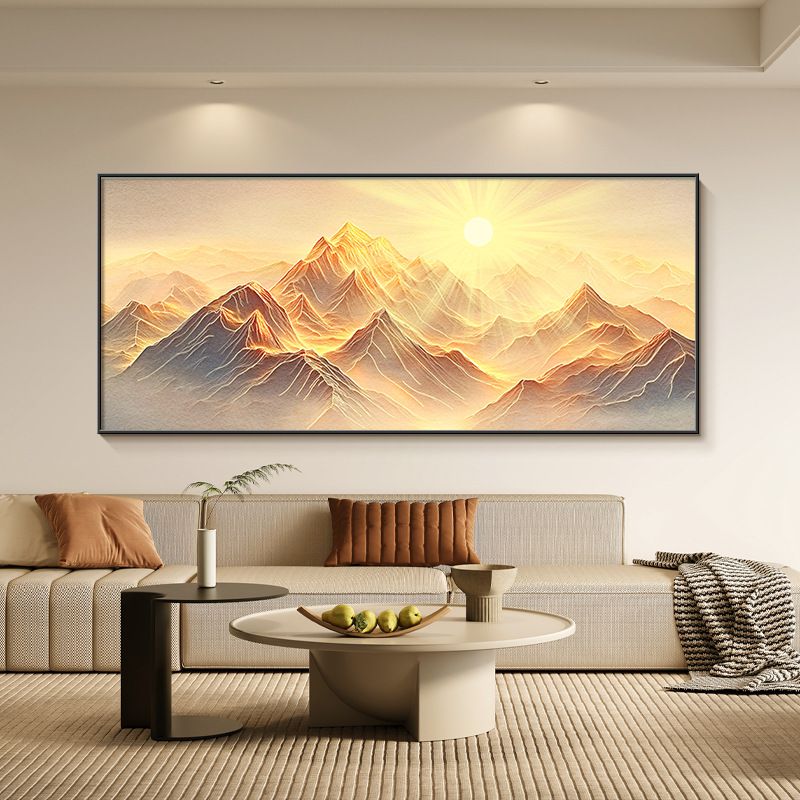 Mountain Backdrop Living Room Decorative With Mountains And No Water Office Sofa Background Hanging Painting Light_voghion.com