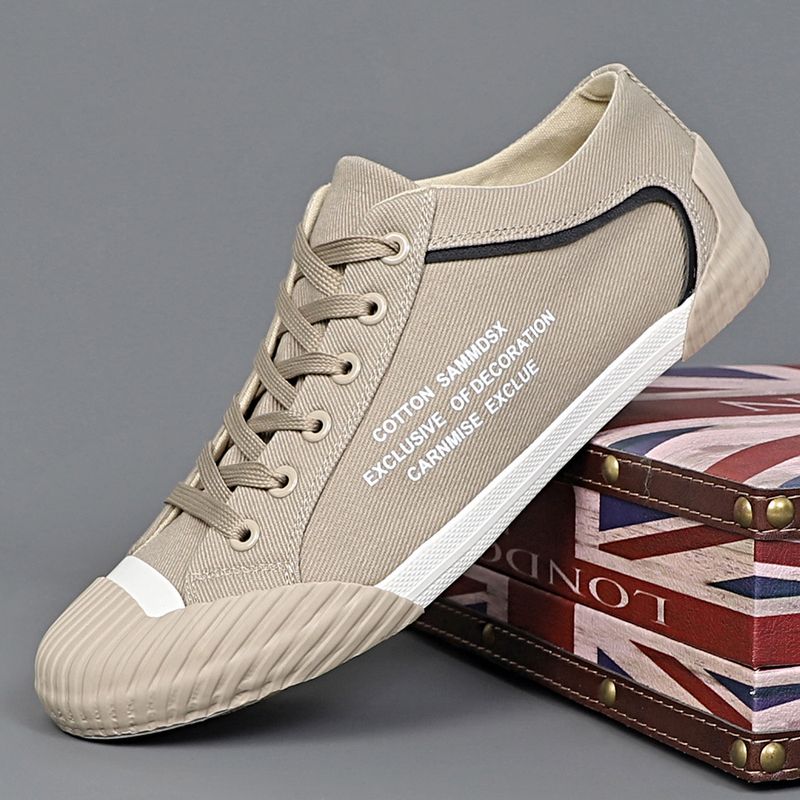 Scarpe da uomo basse, alla moda, classiche, versatili, alla moda e traspiranti, casual, alla moda, con lacci in tela_voghion.com