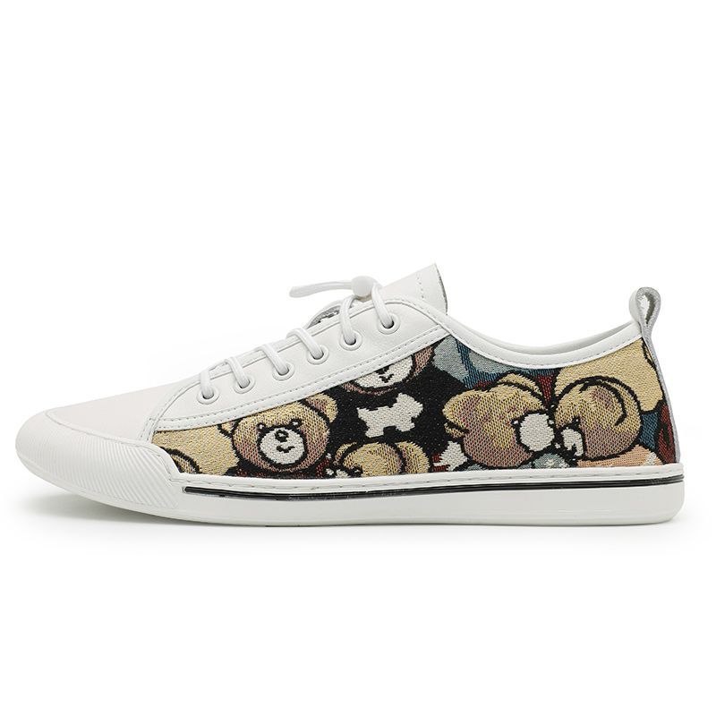 Nova tendência versátil baixo top board estudante sola macia couro genuíno preto sapatos casuais_voghion.com