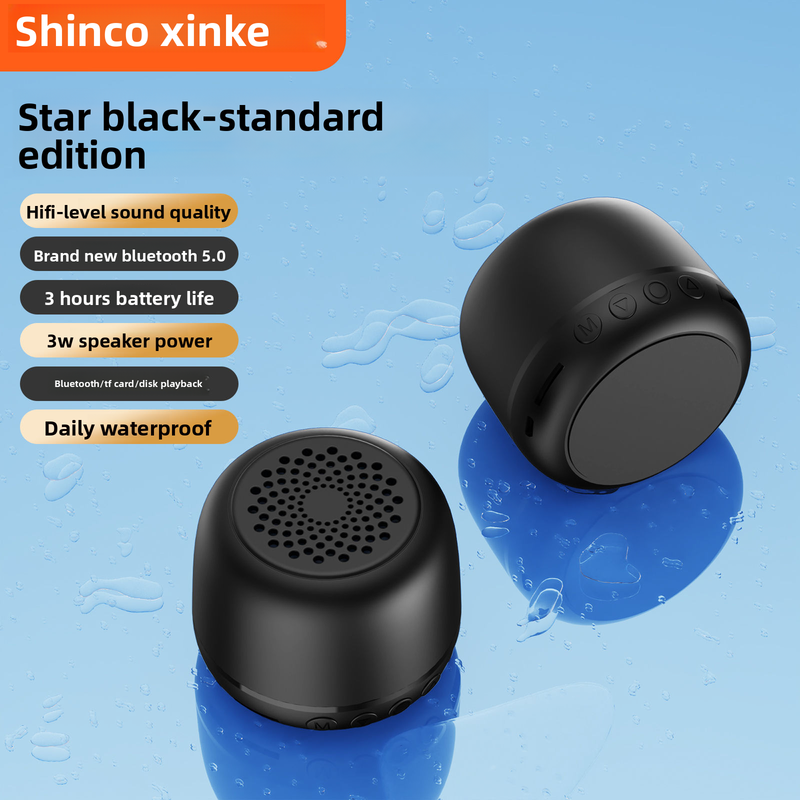 Xinke Macaron - Altavoz inalámbrico con ranura para tarjeta Bluetooth y unidad flash USB, sonido de alta calidad, conexión dual TWS, portátil_voghion.com