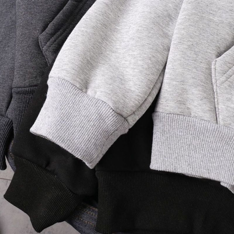 Spring And Autumn New Cardigan Solid Color Sweatshirt Zipper Hooded Top American Style Loose Couple Jacket_voghion.com