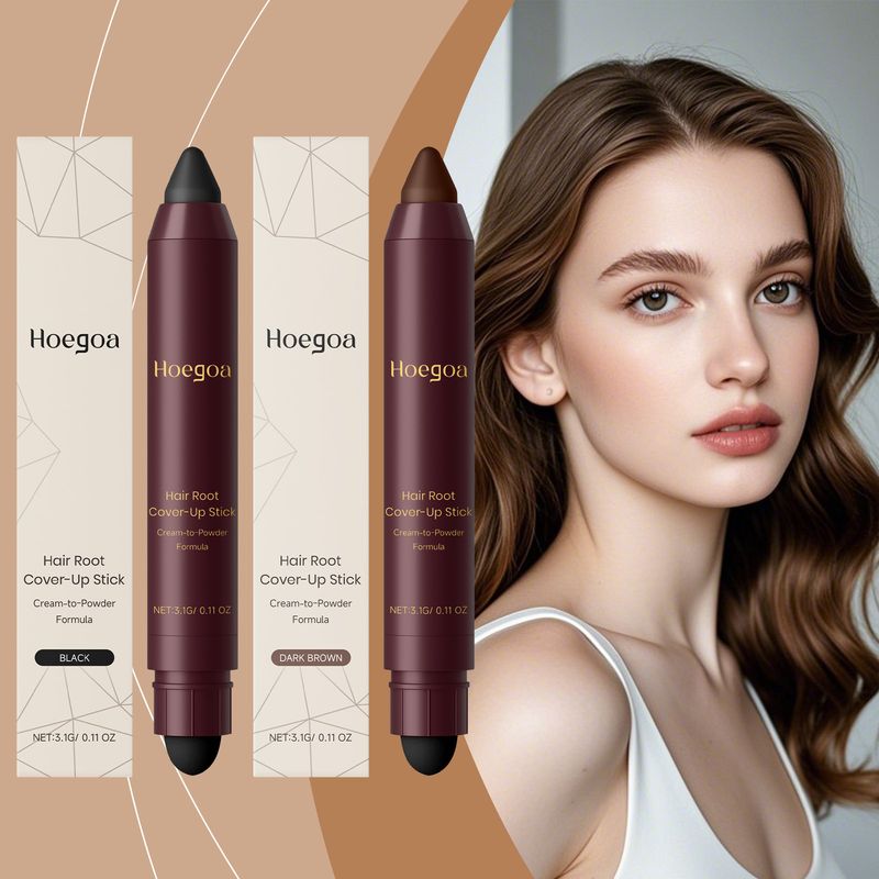 HOEGOA Pflanzenextrakt Haarwurzel Tägliche Pflege Natürlicher Haaransatz-Concealer Modischer tragbarer Farbfüllstift_voghion.com