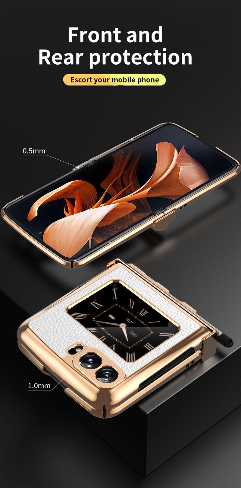 Für Moto Motorola Razr 2022 Luxus Galvanisierte Leder Business Pen Stylus Telefon Fall Abdeckung_voghion.com