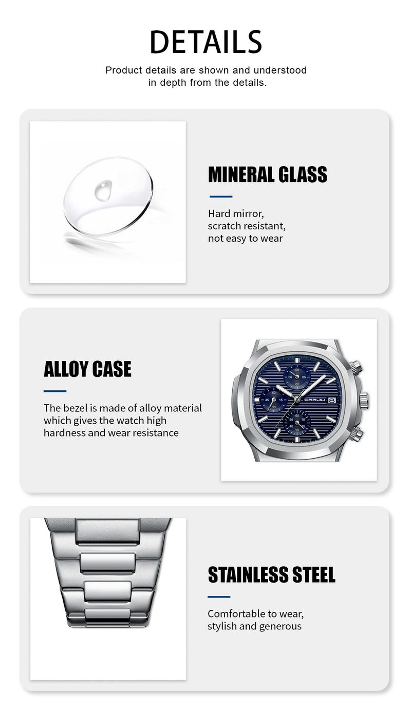 Luxury Man Watch Business Waterproof Male Clock Luminous Date Stainless Steel Square Quartz Men Watch Reloj Hombre_voghion.com