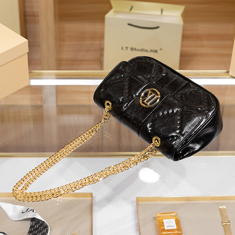 Borsa a tracolla da donna con catena in vera pelle di Hong Kong 2023 Nuova borsa ascellare monospalla alla moda estiva premium quest'anno_voghion.com