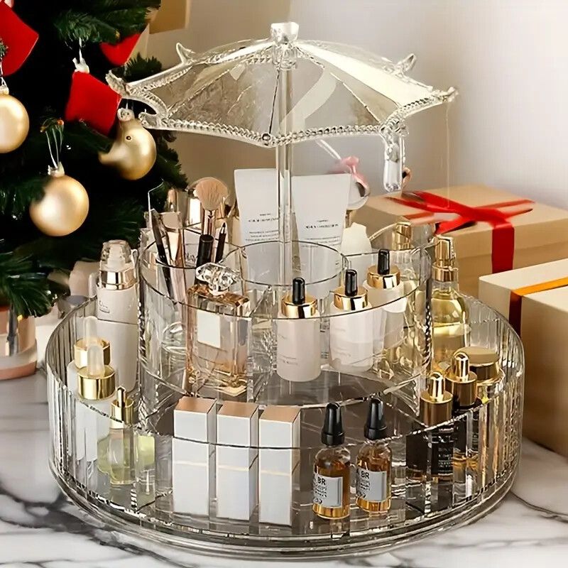 ACZT Cosmetic Rotating Storage Box Goods Shelf_voghion.com