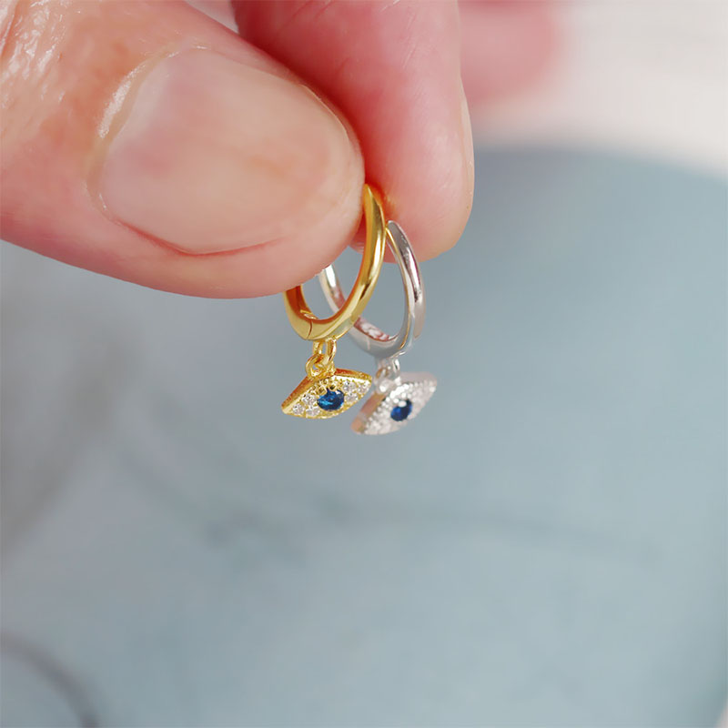 Sterling venus sier diabo eyeearrings para mulheres simples bonito zircão orelha fivela retro jóias atacado_voghion.com