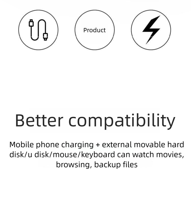 OTG-converter Oplaadbare Type-C mobiele telefoon Tablet Flashdrive Muis Multifunctionele universele 2-in-1 USB-adapter_voghion.com
