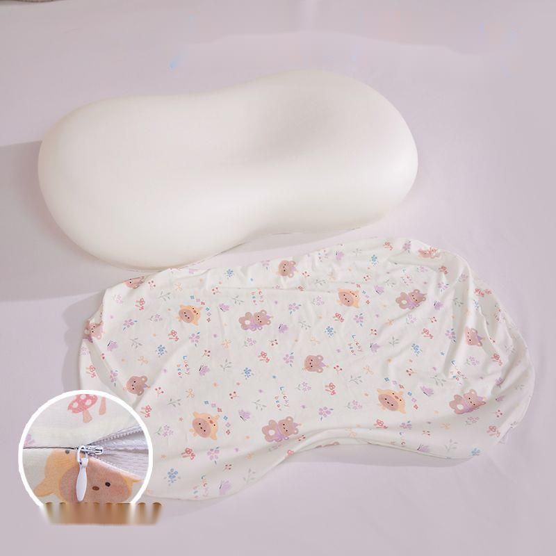 Memory Foam Ice Silk Belly Cat Neck Support Student Dormitory Home Nap Slow Rebound Pillow Single Summer_voghion.com