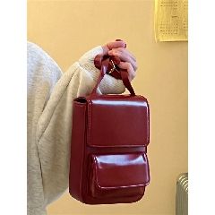 Mini niche design téléphone portable version coréenne 2024 nouveau sac bandoulière appareil photo rouge petit carré_voghion.com