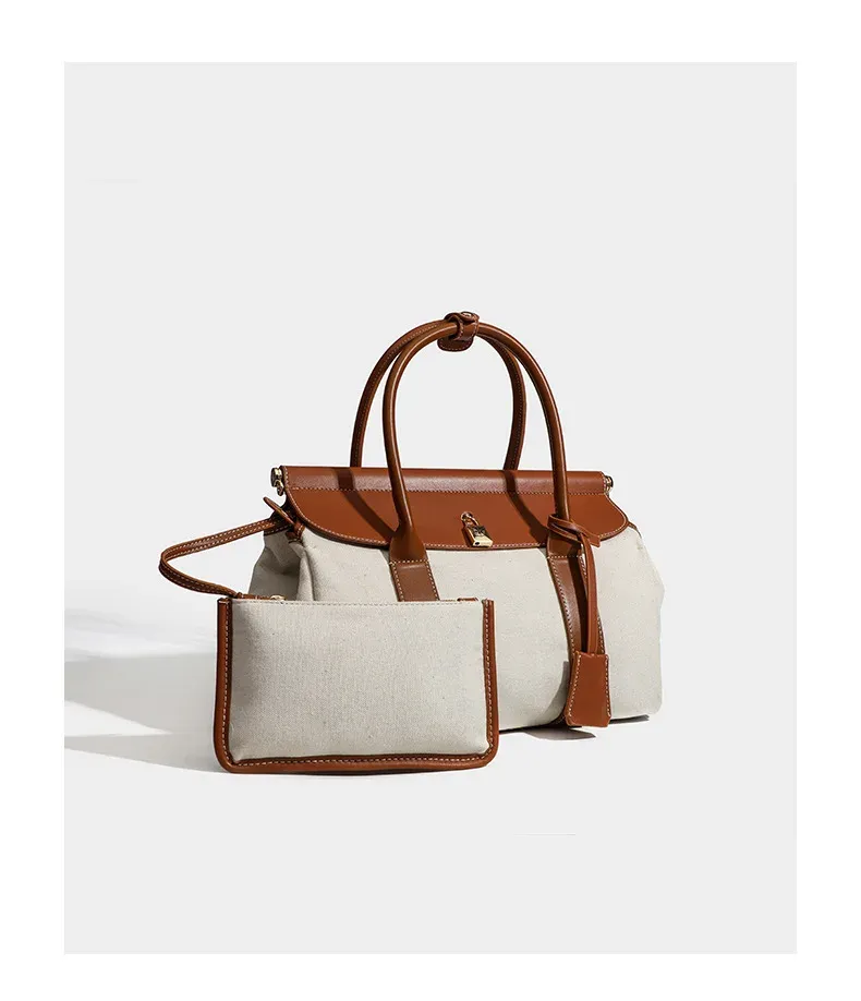 DSGUTWO Large Capacity Shoulder Tote Bag Grainy Leather Handbag For Travel Soft Shape From Mainland China_voghion.com