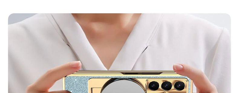 RENGZ Plating Leather Stand Hinge Protection Case Samsung Galaxy Fold 5 3 With Screen Protector Cover For Z Fold5_voghion.com