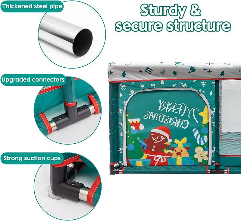Baby Game Fence Baby Playpen Play Yard Safety Activity Center With Anti-slip Base_voghion.com