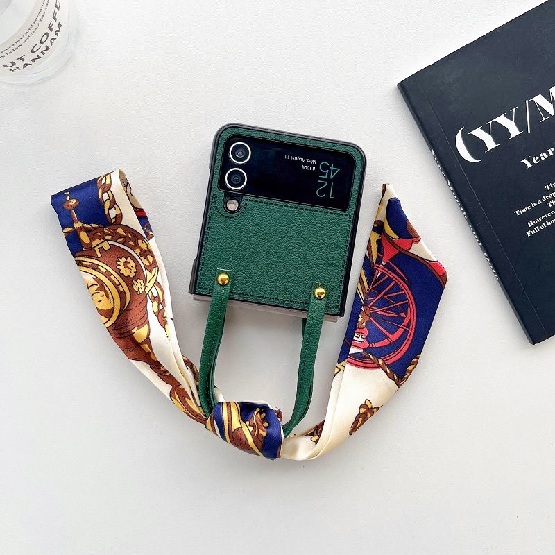 Custodia con passante per cintura Sciarpe per Samsung Galaxy Z Flip 6 Z Flip 5 Z Flip 4 3 2 1 Custodia antiurto per Flip 2 Cover posteriore_voghion.com