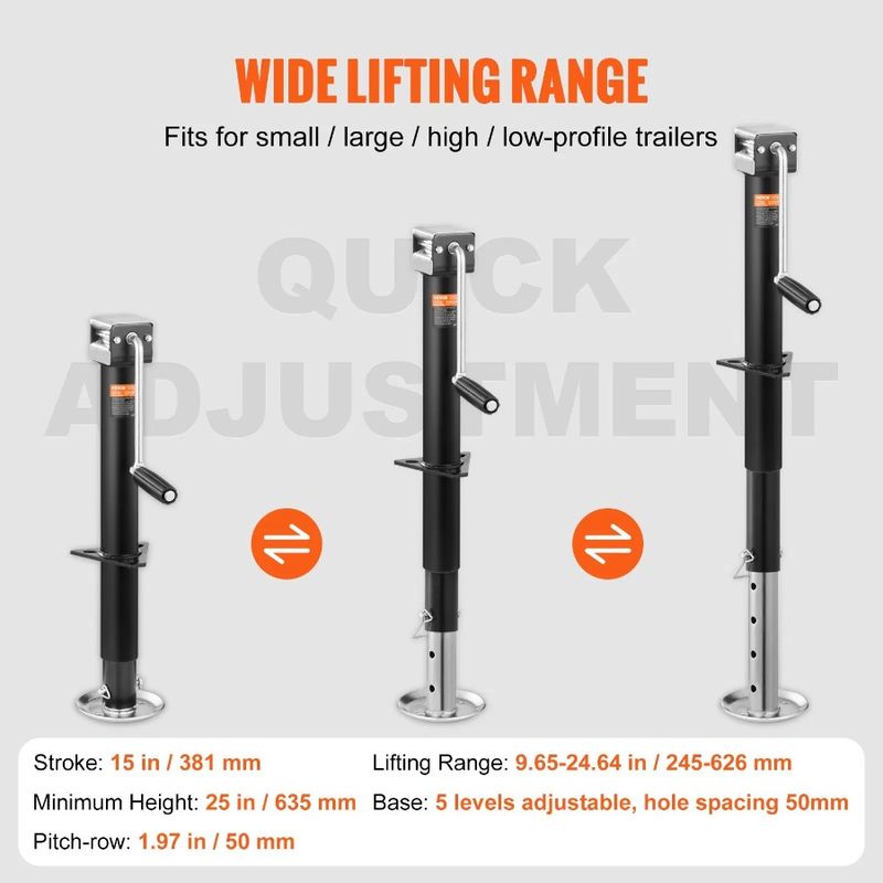 Stand Jack On Capacity Handle Bolt Trailer Tongue Lb For Trailer RV Weight Jack Trailer Jack A-frame With Lifting 5000 Trailer_voghion.com