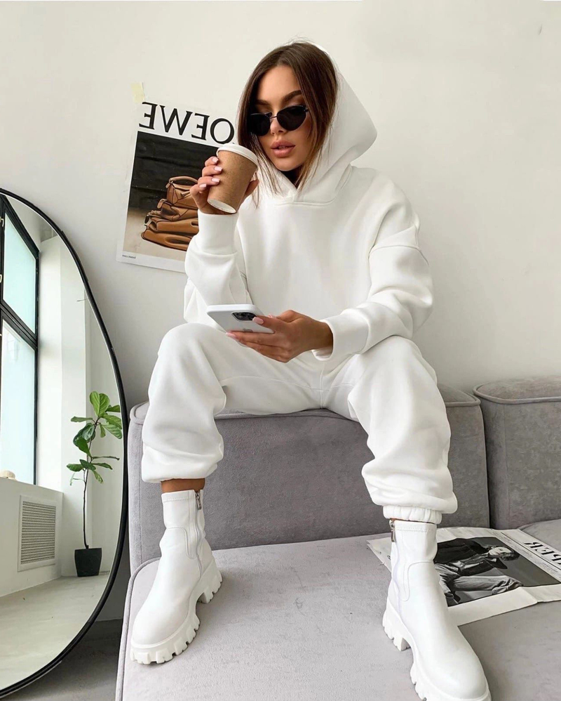 Women's new hooded sweatshirt set two-piece set_voghion.com