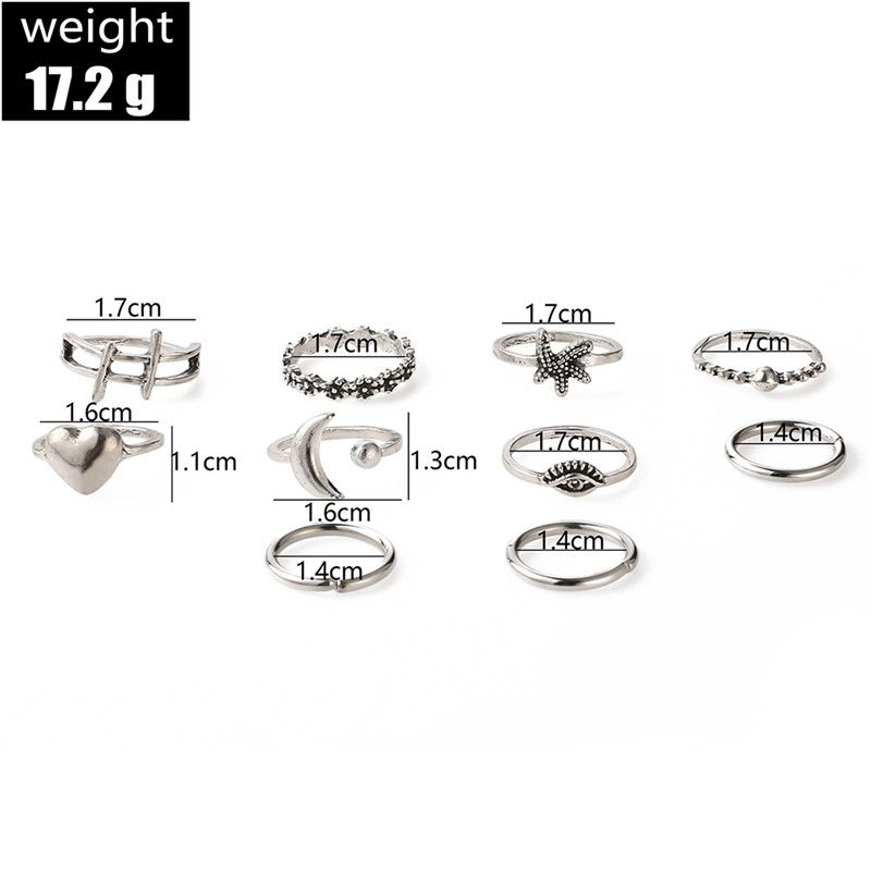 Retro Punk Animal Devil's Eye Heart Shape Alloy Plating Hollow Out Inlay Artificial Gemstones Artificial Diamond Opal Gold Plated Silver Plated Women's Open Ring Rings_voghion.com