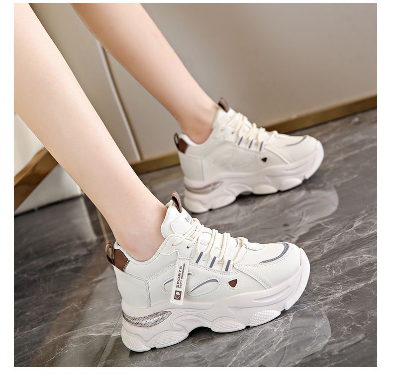 Women's Shoes Height Enhancing Dad Shoes Autumn And Winter New All Match Small Size Thick Soled Breathable Casual Sports White Shoes_voghion.com