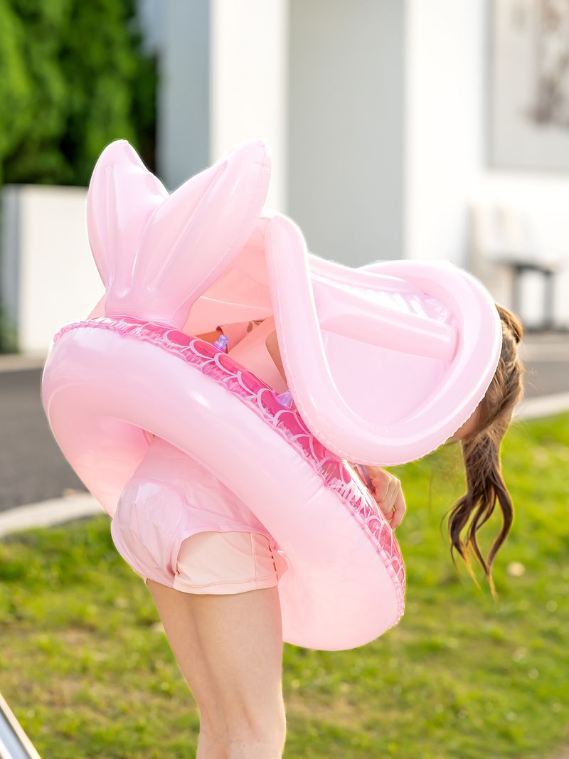 Scaun de înot pentru bebeluși, îngroșat, pentru copii de 1-4 ani, cu inel plutitor pentru copii cu design de sirenă și parasolar_voghion.com