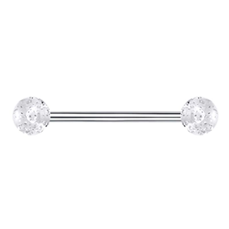 Gioielli e accessori chiodo lingua in gomma asta in titanio G23 14G pezzo flash chiodo orecchio piercing corpo umano chiodo osso orecchio lungo produttore all'ingrosso_voghion.com