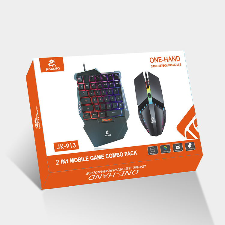 One handed king chicken eating set mobile game color backlit mechanical keyboard_voghion.com