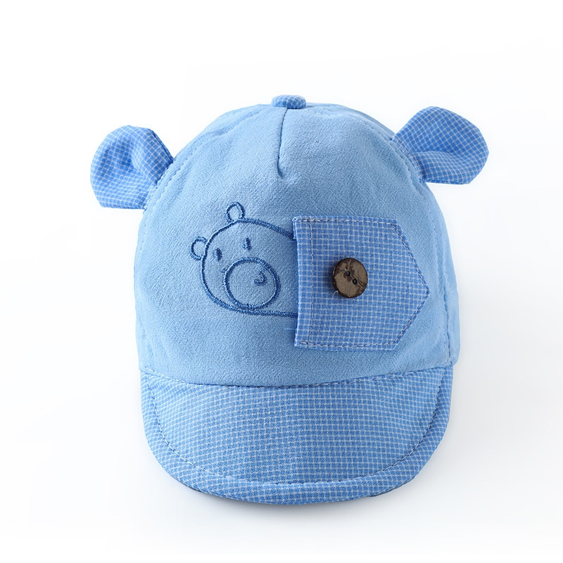Gorra de béisbol de algodón suave con diseño de dinosaurio para bebé, ideal para exteriores, para verano y niñas._voghion.com