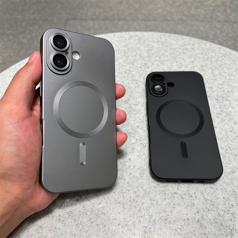 Custodia di ricarica wireless magnetica opaca di lusso per iPhone 16 15 14 Pro Max Plus 13 12 11 XR X XS 7 8 Cover antiurto_voghion.com