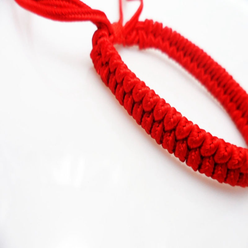 Bracciale fatto a mano in corda rossa con nodo cinese rosa per braccialetti da donna intrecciati con gioielli in corda rossa con trasferimento a otto nodi_voghion.com