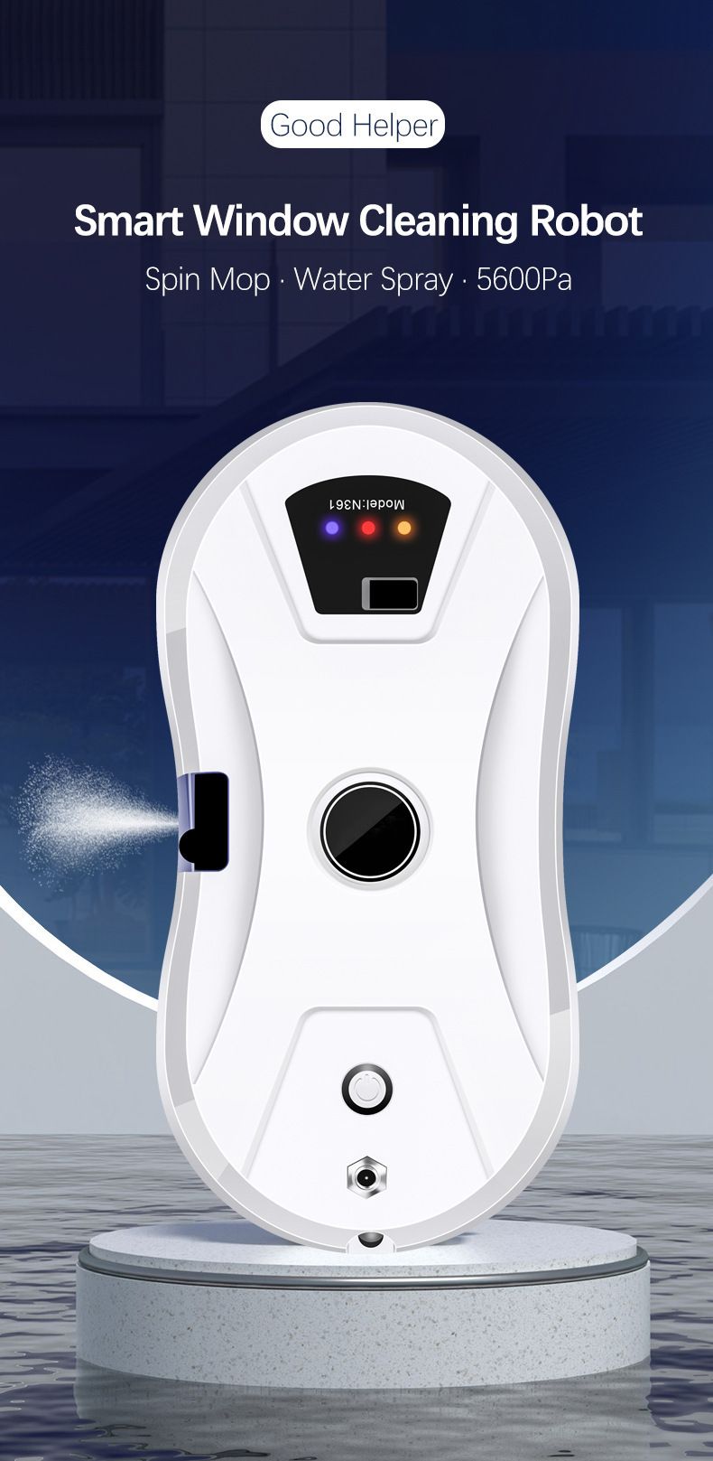 Direct Cleaner Water Spray Model Smart Window Robot RZ1-11 Glass Cleaning 14s_voghion.com