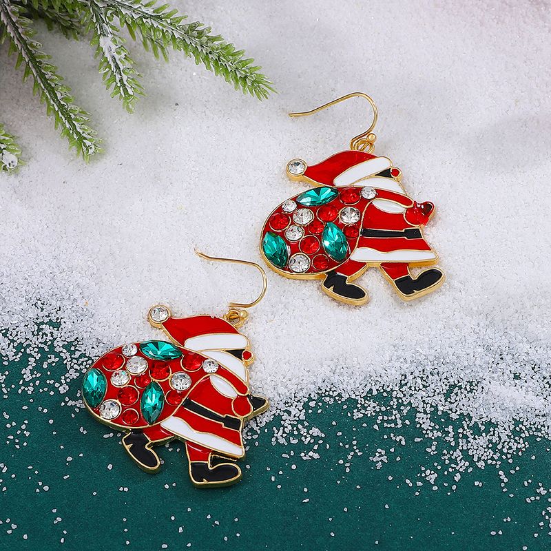 New Christmas Earrings ins Fashion Creative Santa Claus Earrings English Letter Earrings Holiday Gifts_voghion.com