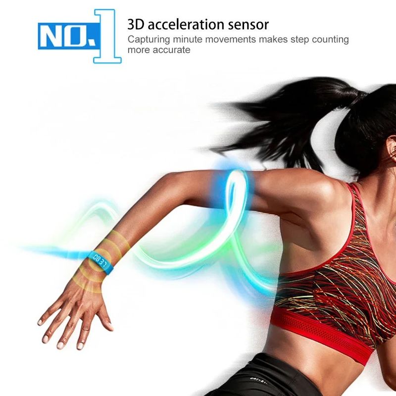 LED Digital Wristbands Waterproof Smart Clock Smartband_voghion.com