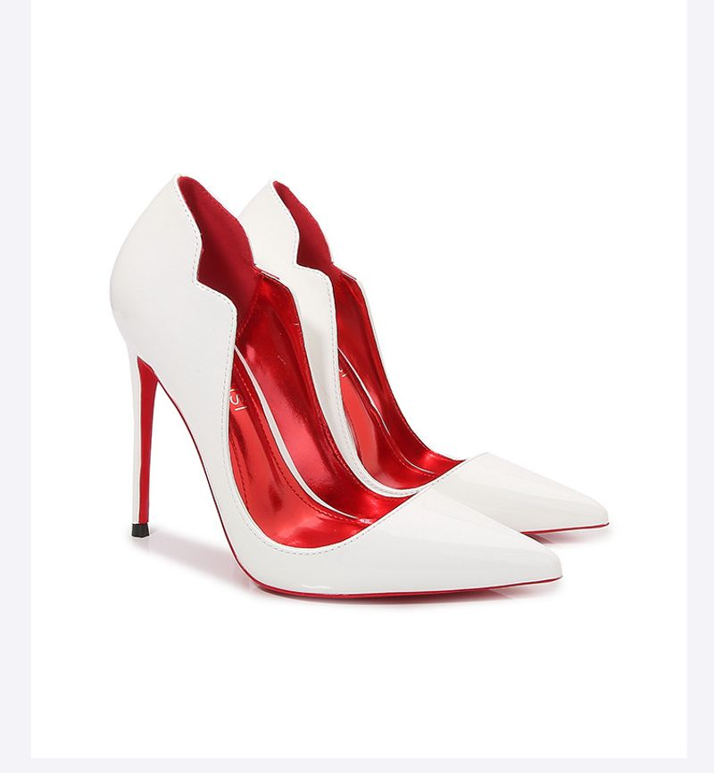 European And American Nightclub Cross-dressing Prom High-heeled Women's Stiletto Sexy Black Bed Pointed Toe Size French_voghion.com