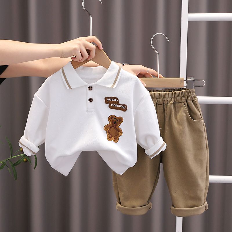 Vêtements pour enfants, vêtements pour bébés, ensemble pull de dessin animé, ensemble deux pièces, costume pour nourrissons de 1 à 4 ans_voghion.com