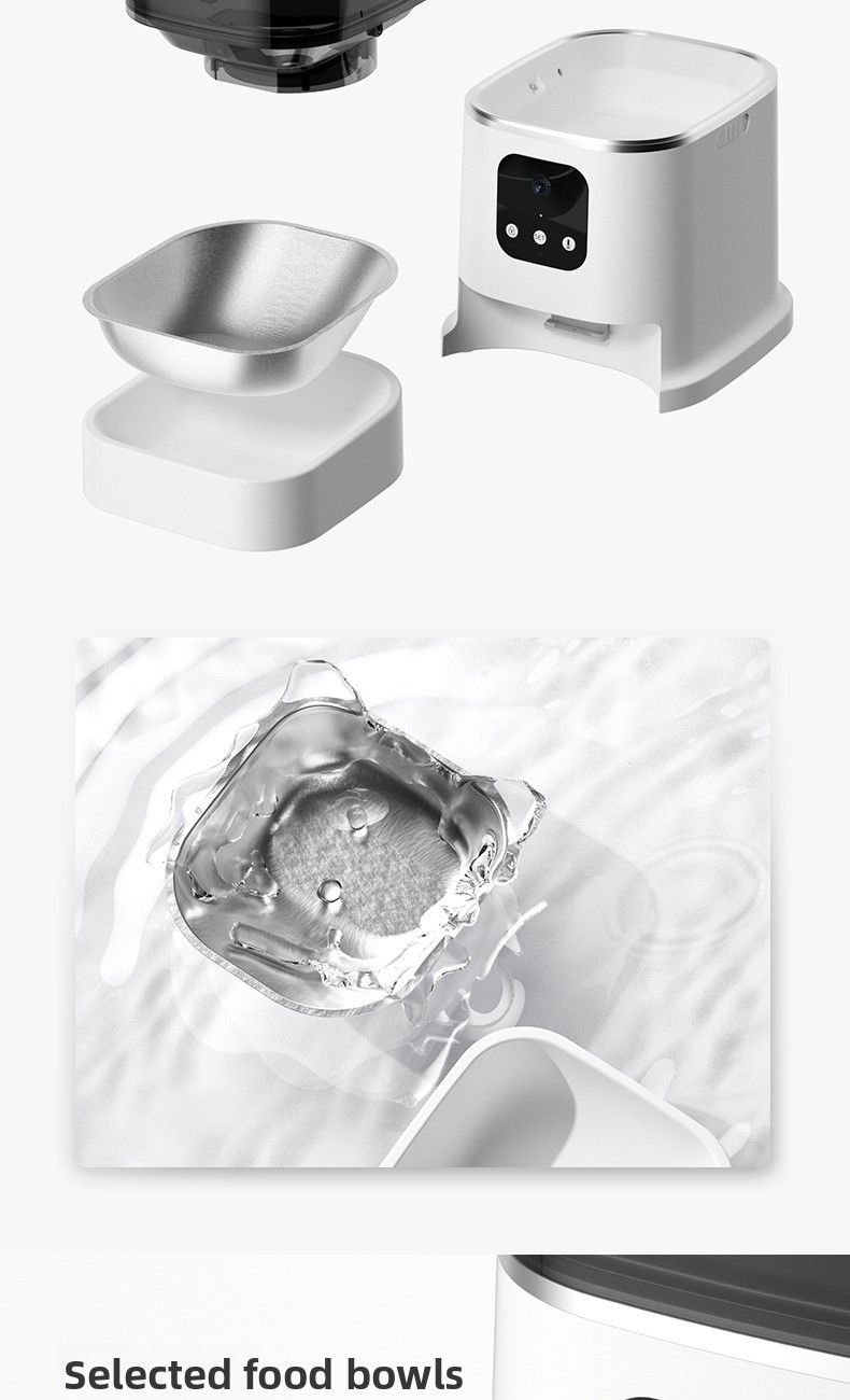 6L Large Capacity Automatic Pet Feeder With Timer, Button, And WiFi - Suitable For Cats And Dogs_voghion.com