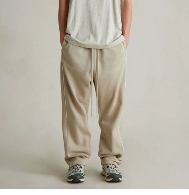 Streetwear Slim Fit Gestreifte Straight Leg Hose für Männer & Frauen - Atmungsaktive Baumwolle, Bequem & Stylisch_voghion.com