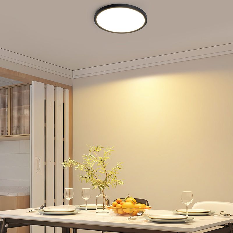 Glitzerlife Deckenlampe LED Deckenleuchte Badezimmer - Flurlampe Ø18cm Rhombenplatte Badlampe Flach Augenschutz Rund Flur 15W Ultra Dünn Warmweiß IP44_voghion.com