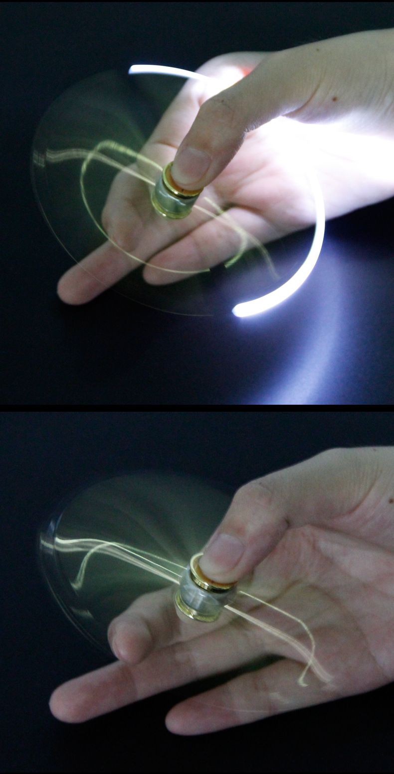 Gyro Pen Multifunctionele roterende lichtgevende decompressie LED-lichtflits Metalen creatieve decompressie vingertopgyro pen_voghion.com